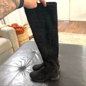 Black knee high boots